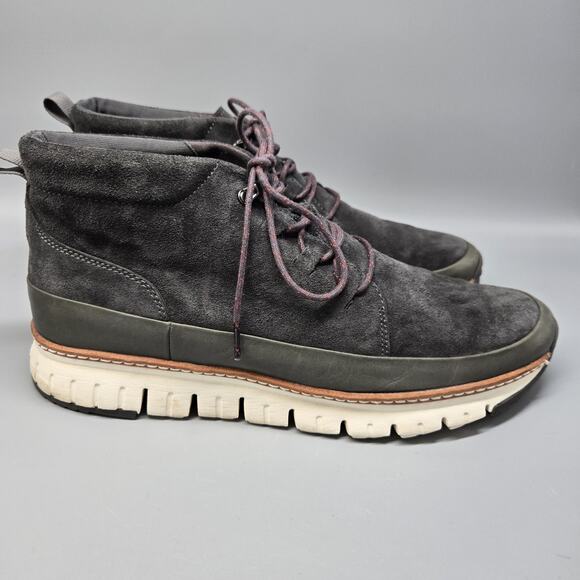 COLE HAAN GRAND SPORT RUGGED CHUKKA SUEDE BOOTS GREEN GREY SHOES MEN'S US 12 M - Picture 5 of 11